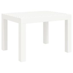 Berkfield Home Garden Table White 59x47x40 cm PP - Size: 59 x 47 x 40 cm - thumbnail 2