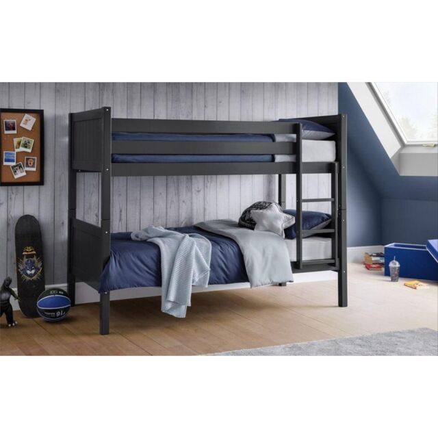 Ashfield Modern Anthracite Bunk Bed in Charcoal - Size: Single - image 1