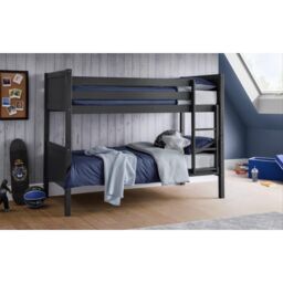 Ashfield Modern Anthracite Bunk Bed in Charcoal - Size: Single