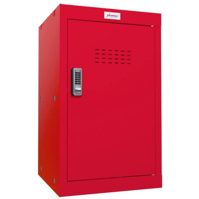 Phoenix Safe Company Size 3 Red Cube Locker with Electronic Lock, CL0644RRE, 87L - Size: 180 cm x 100 cm - image 1