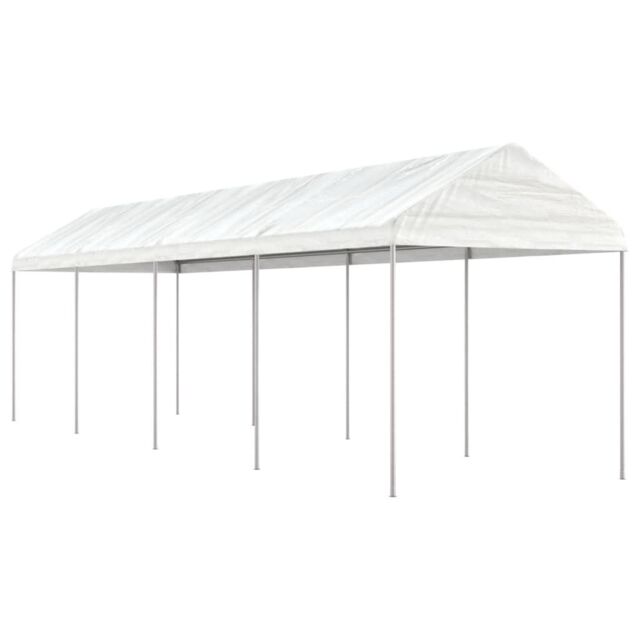 Berkfield Home Gazebo with Roof White 8.92x2.28x2.69 m Polyethylene - image 1