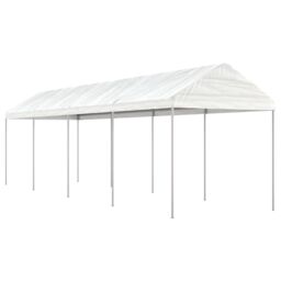 Berkfield Home Gazebo with Roof White 8.92x2.28x2.69 m Polyethylene - thumbnail 1