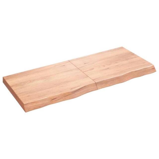 Berkfield Home Table Top Light Brown 120x50x(2-6) cm Treated Solid Wood Oak - image 1