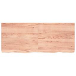 Berkfield Home Table Top Light Brown 120x50x(2-6) cm Treated Solid Wood Oak - thumbnail 3