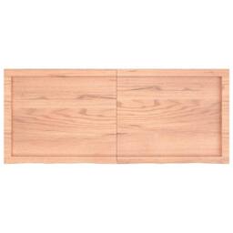 Berkfield Home Table Top Light Brown 120x50x(2-6) cm Treated Solid Wood Oak - thumbnail 4