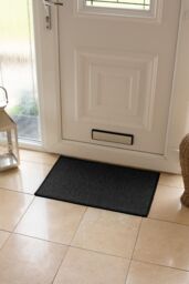 JVL Eden Machine Washable Latex Backed Doormat, 40x60cm, Black - Size: 40 cm x 60 cm - thumbnail 2