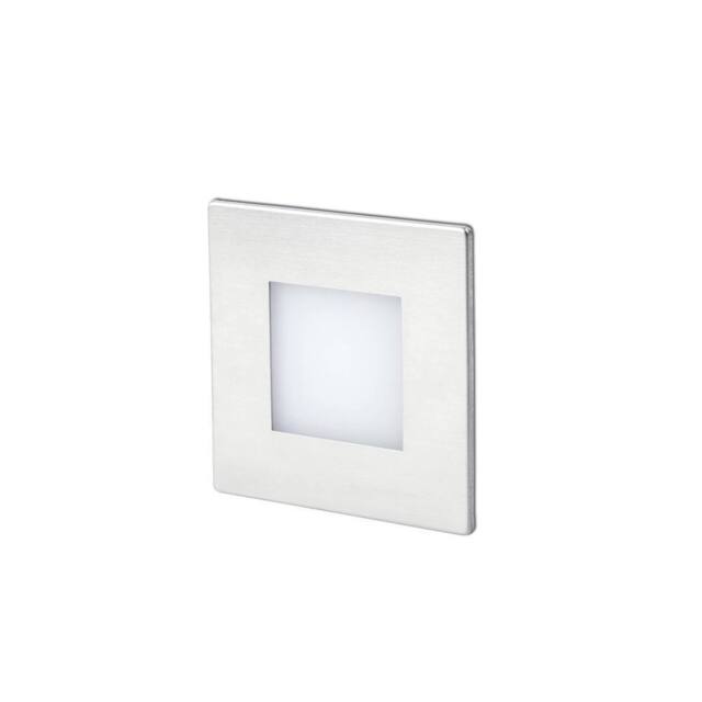 Netlighting Frol LED Outdoor Recessed Wall Light Matt Nickel IP65 in Grey - image 1