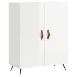 Berkfield Home Sideboard High Gloss White 69.5x34x90 cm Engineered Wood - thumbnail 3