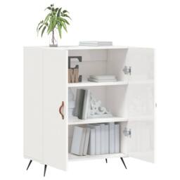 Berkfield Home Sideboard High Gloss White 69.5x34x90 cm Engineered Wood - thumbnail 4