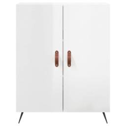 Berkfield Home Sideboard High Gloss White 69.5x34x90 cm Engineered Wood - thumbnail 5