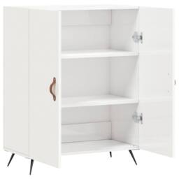 Berkfield Home Sideboard High Gloss White 69.5x34x90 cm Engineered Wood - thumbnail 6