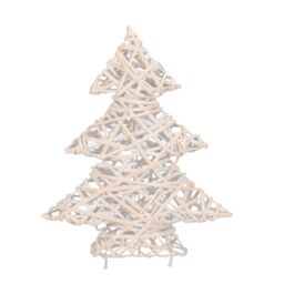 Red Hamper Wicker White Wash Christmas Tree - thumbnail 2