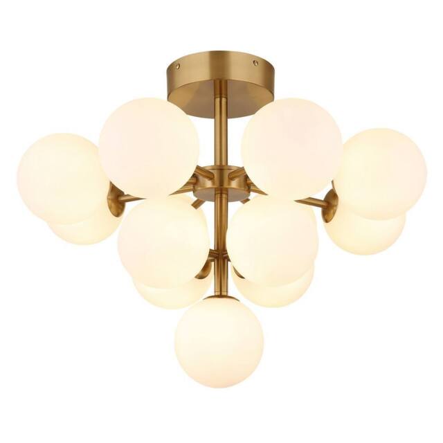 Netlighting Grappy Globe Ceiling Light Gold Colours Balls Glass Shade 13x G9 - image 1