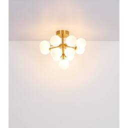 Netlighting Grappy Globe Ceiling Light Gold Colours Balls Glass Shade 13x G9 - thumbnail 4