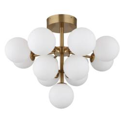 Netlighting Grappy Globe Ceiling Light Gold Colours Balls Glass Shade 13x G9 - thumbnail 2