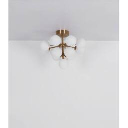 Netlighting Grappy Globe Ceiling Light Gold Colours Balls Glass Shade 13x G9 - thumbnail 5