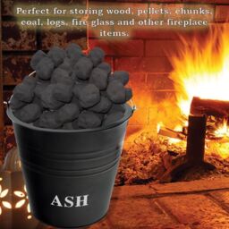 Almineez Set 5 Piece Fireside Companion Tool Set With 12L Ash Bucket in Black - thumbnail 5