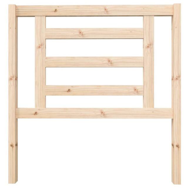 Berkfield Home Beautiful Bed Headboard 96x4x100 cm Solid Wood Pine in Light Tan - Size: 96 x 4 x 100 cm - image 1