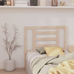 Berkfield Home Beautiful Bed Headboard 96x4x100 cm Solid Wood Pine in Light Tan - Size: 96 x 4 x 100 cm - thumbnail 4