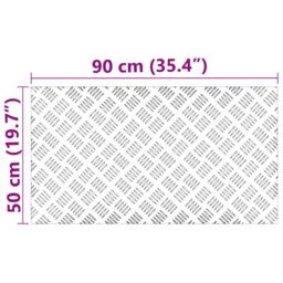 Berkfield Home Aluminum Checker Plates 4 Pack Slip-Resistant 90x50 cm in Grey - Size: Medium - thumbnail 6