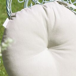 Dibor Set of 2 Grey Round Outdoor Chair Seat Pad Garden Furniture Cushions Dia 40cm - Size: 40 cm x 40 cm - thumbnail 4