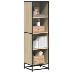 Berkfield Home Book Cabinet Sonoma Oak 40x35x139 cm Engineered Wood in Brown - Size: 40 x 35 x 139 cm - thumbnail 1