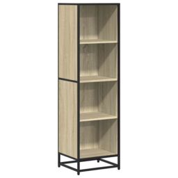Berkfield Home Book Cabinet Sonoma Oak 40x35x139 cm Engineered Wood in Brown - Size: 40 x 35 x 139 cm - thumbnail 2