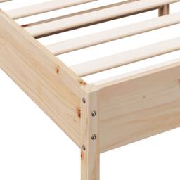 Berkfield Home Beautiful Bed Frame without Mattress 180x200 cm Super King Solid in Light Brown - thumbnail 7
