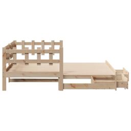 Berkfield Home Daybed with Trundle & Drawers without Mattress 90x200 cm in Brown - thumbnail 6