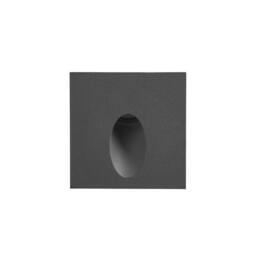 Netlighting Icon Square LED Outdoor Recessed Wall Lamp Black WarmWhite 3000K IP65 - thumbnail 3