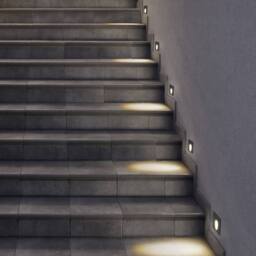 Netlighting Icon Square LED Outdoor Recessed Wall Lamp Black WarmWhite 3000K IP65 - thumbnail 2