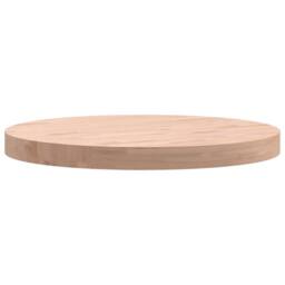 Berkfield Home Table Top Ã˜50x4 cm Round Solid Wood Beech in Light Oak - Size: 50x4 cm - thumbnail 5