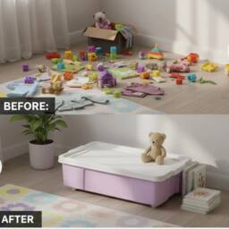FLAVORA 2x 47L Pink Underbed Storage Boxes With Wheels - Size: 500mm - thumbnail 5