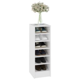Berkfield Home Shoe Cabinet White 31.5x35x90 cm Engineered Wood - thumbnail 6