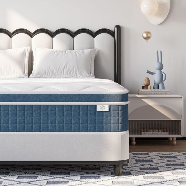 Dprodo Medium Firm Hybrid Mattress 27CM - Memory Foam & Pocket Springs in White - Size: Super King - image 1
