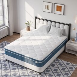 Dprodo Medium Firm Hybrid Mattress 27CM - Memory Foam & Pocket Springs in White - Size: Super King - thumbnail 5
