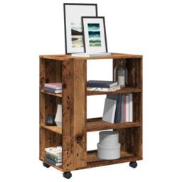 Berkfield Home Rolling Cabinet Old Wood 60x35x75 cm Engineered Wood in Brown - Size: 60 x 35 x 75 cm - thumbnail 1
