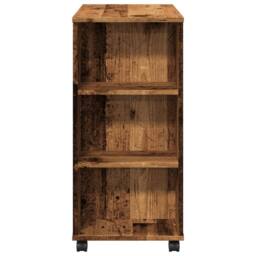 Berkfield Home Rolling Cabinet Old Wood 60x35x75 cm Engineered Wood in Brown - Size: 60 x 35 x 75 cm - thumbnail 6