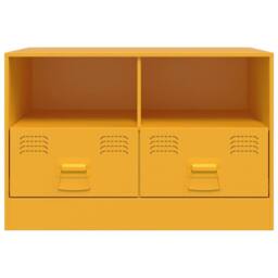 Berkfield Home TV Cabinet Mustard Yellow 67x39x44 cm Steel - Size: 67 x 39 x 44 cm - thumbnail 6