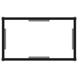 Berkfield Home Console Table Transparent 60x35x75 cm Tempered Glass in Clear - Size: 60 x 35 x 75 cm - thumbnail 4