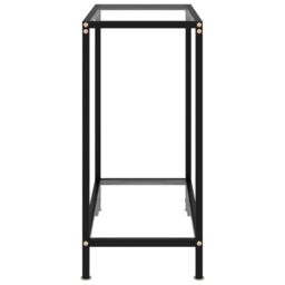Berkfield Home Console Table Transparent 60x35x75 cm Tempered Glass in Clear - Size: 60 x 35 x 75 cm - thumbnail 3