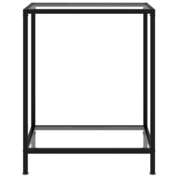 Berkfield Home Console Table Transparent 60x35x75 cm Tempered Glass in Clear - Size: 60 x 35 x 75 cm - thumbnail 2