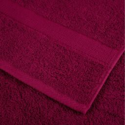 Berkfield Home 8 Piece Premium Towel Set SOLUND Bordeaux 600 gsm in Red - thumbnail 5
