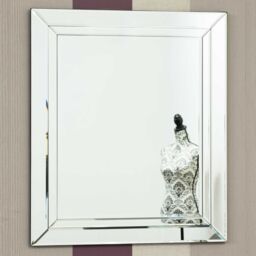 MirrorOutlet Cranbury All Glass Mirror 68 x 58 CM in Silver - Size: 1 Pack - thumbnail 5
