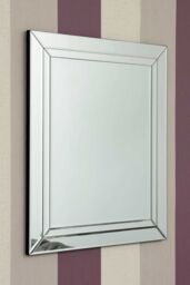 MirrorOutlet Cranbury All Glass Mirror 68 x 58 CM in Silver - Size: 1 Pack - thumbnail 6