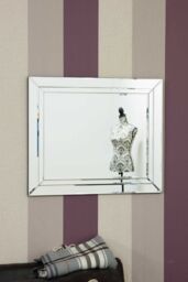 MirrorOutlet Cranbury All Glass Mirror 68 x 58 CM in Silver - Size: 1 Pack - thumbnail 3