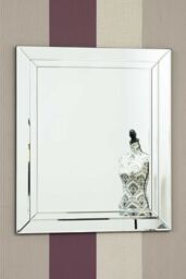 MirrorOutlet Cranbury All Glass Mirror 68 x 58 CM in Silver - Size: 1 Pack - thumbnail 1