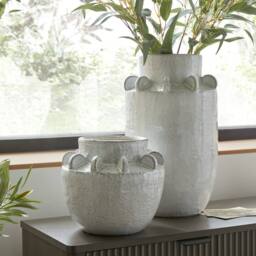 Lemon Pavilion Furniture and Decor Dara Large Hydria Vase - Ceramic - L24 x W24 x H41 cm - White - thumbnail 5