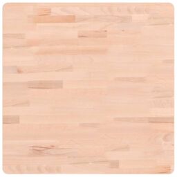Berkfield Home Table Top 60x60x1.5 cm Square Solid Wood Beech in Brown - thumbnail 2