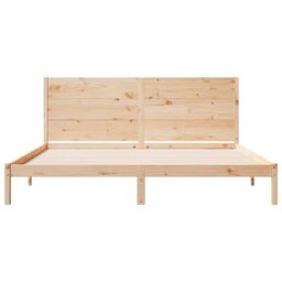 Berkfield Home Extra Long Bed Frame without Mattress 200x220 cm Solid Wood in Brown - thumbnail 4